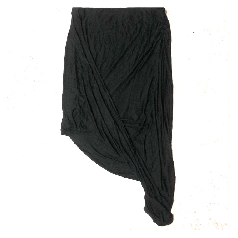 Express High-Low Black Cotton Skirt